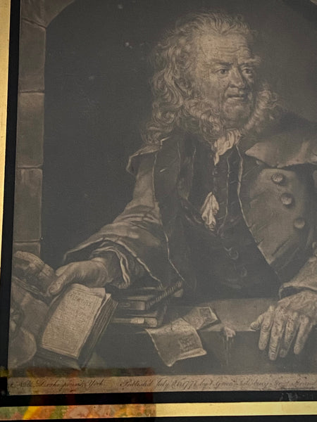 Rare Pairing Of 18th Century Portrait Of Thomas Gent (1693–1778) & Original Copy Of Of His Book, ‘The History of Rippon (1777)’ - Source Vintage
