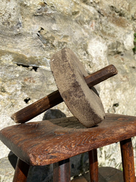 Very Rare Antique 18th Century Millstone With Selection Of Apotropaic Marks/Witches Marks - Source Vintage