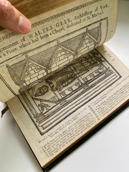 Rare Pairing Of 18th Century Portrait Of Thomas Gent (1693–1778) & Original Copy Of Of His Book, ‘The History of Rippon (1777)’ - Source Vintage