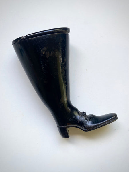 Rare Antique 19th Century Novelty Snuff Box In The Form Of A Gent’s Boot