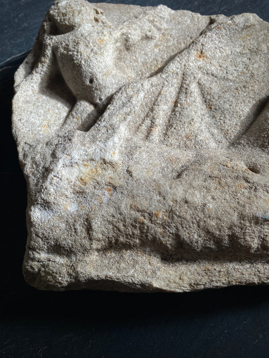 Late Medieval Architectural Ecclesiastical Carved Stone Fragment Depic ...