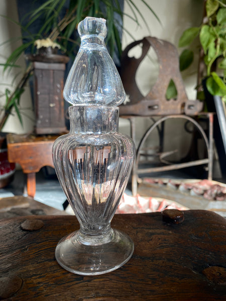 Antique 18th Century Glass Dry Mustard Jar c.1790 - Source Vintage