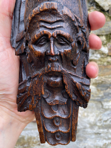 Stunning 17th-18th Century Carved Oak Figural Caryatid - Source Vintage