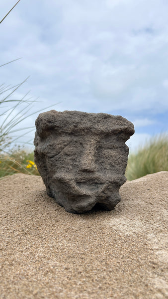 Very Rare 11th - 12th Century Carved Stone ‘Gripping Mouth’ Apotropaic Corbel - Source Vintage
