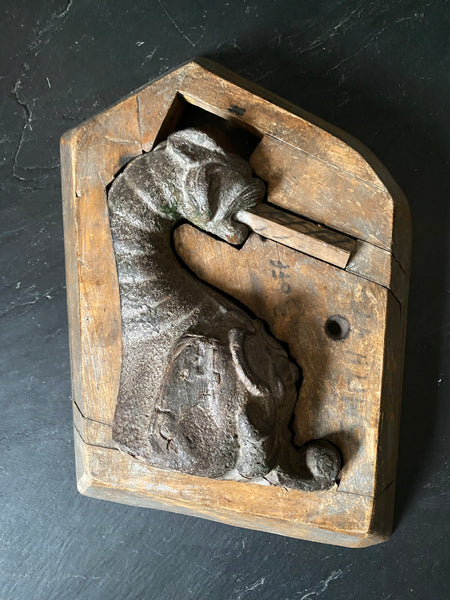 Rare Set Antique 19th Century Architectural Pattern Moulds Of A Gargoyle And Wings - Source Vintage