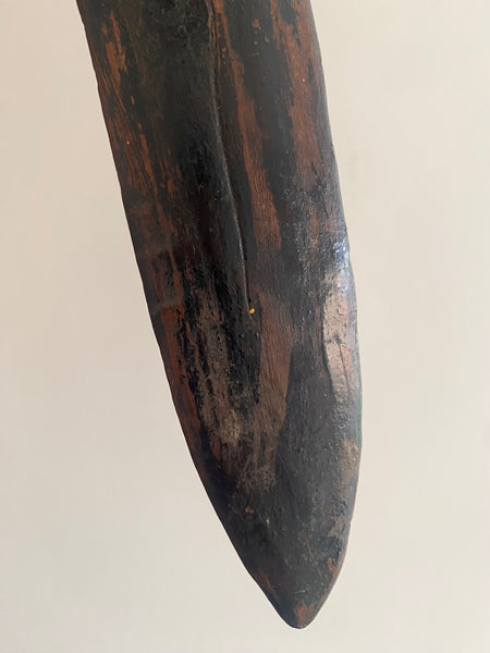 Intriguing Antique 19th Century Boomerang With Period Handwritten Label