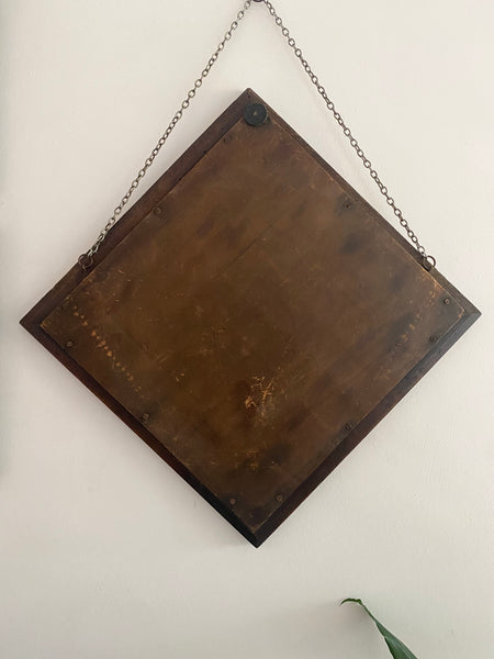 Curious Early 20th Century Folk Art ‘Gypsy Mirror’ Or Checkers Board - Source Vintage
