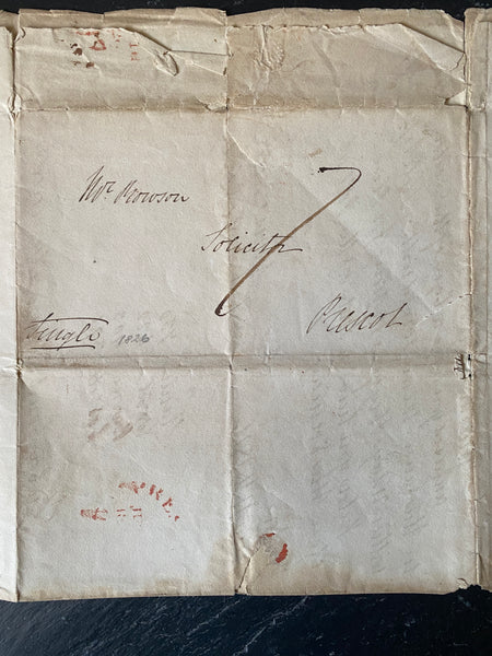 Curious Antique 19th Century Handwritten Manuscript Describing A Case Of Trespass, Violent Assault, Kidnap & False Imprisonment 1826