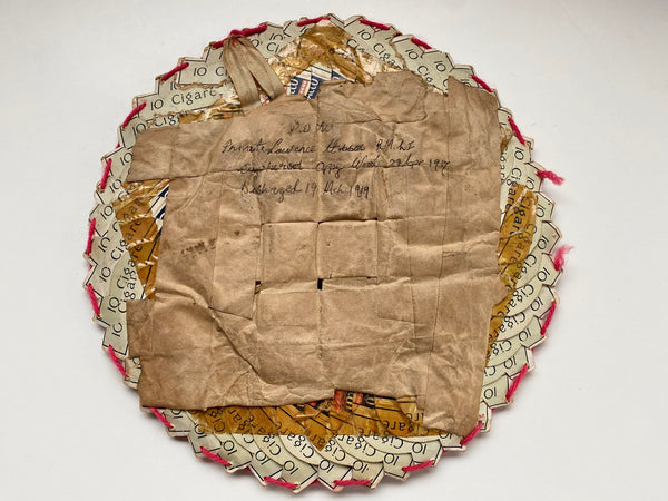 World War 1 POW Folk Art Made From Cigarette Packets + Handwritten Provenance To The Back - Source Vintage