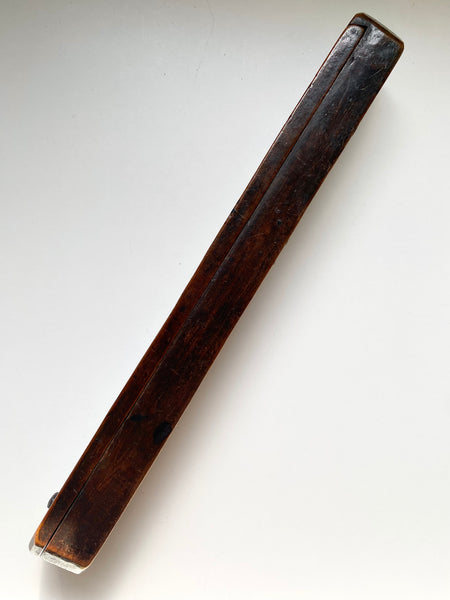 Rare Antique 17th Century Treen Quill Pen Case Initialled & Dated 1677