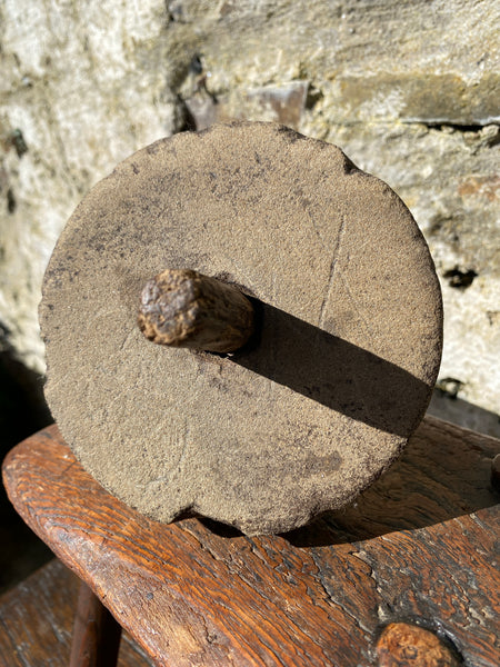 Very Rare Antique 18th Century Millstone With Selection Of Apotropaic Marks/Witches Marks - Source Vintage