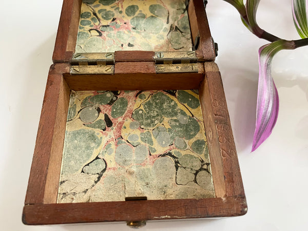 **RESERVED** Rare Antique 19th Century Witches Oak Apothecary Box With Partially Mummified Witches Familiar - Source Vintage
