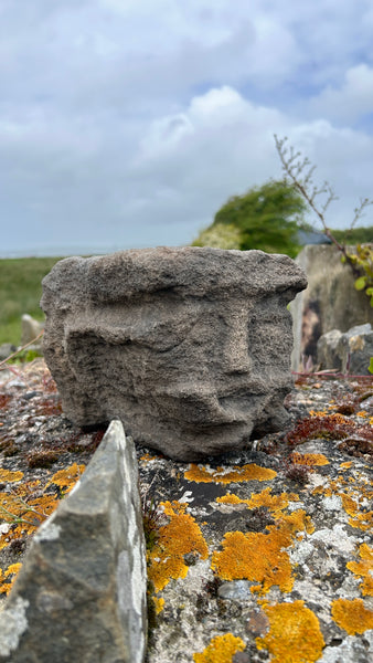 Very Rare 11th - 12th Century Carved Stone ‘Gripping Mouth’ Apotropaic Corbel - Source Vintage