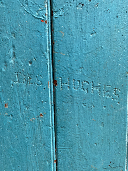 Rare Antique Early 19th Century Welsh Food Cupboard With Apotropaic Marian Mark & Hexafoil - Source Vintage