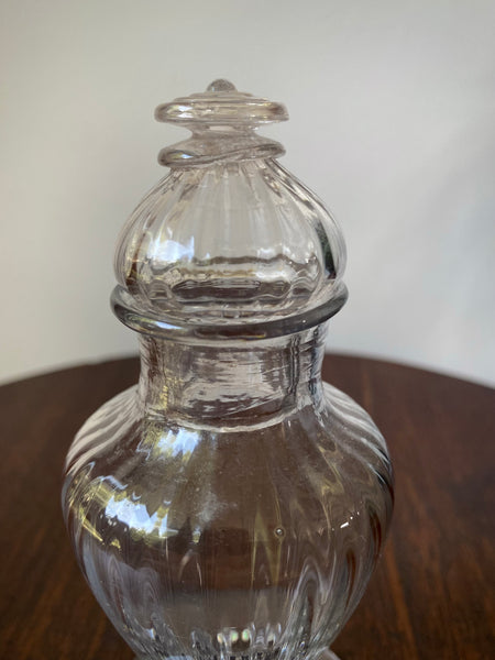 Antique 18th Century Glass Dry Mustard Jar c.1790 - Source Vintage