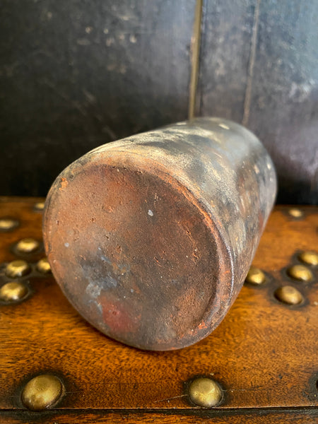 Interesting Antique Fire Damaged Stoneware Bottle - Source Vintage
