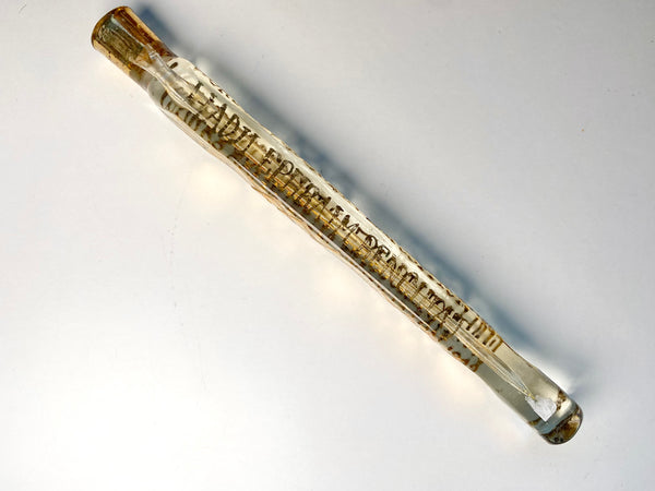 Rare Antique Victorian Glass Lachrymatory Bottle / Tear Catcher Mourning 1893 World’s Columbian Exposition Chicago - Source Vintage