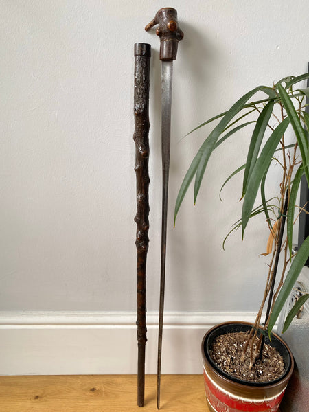 Rare Antique 18th Century Blackthorn Swordstick - Source Vintage