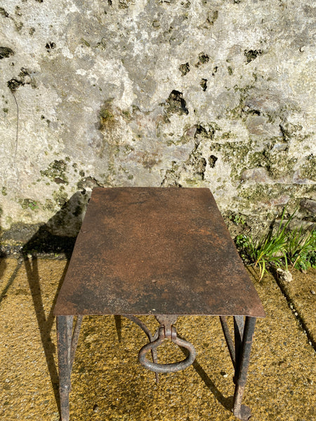 Charming Antique Primitive Blacksmith Made Wrought Iron Footman c.1800 - Source Vintage