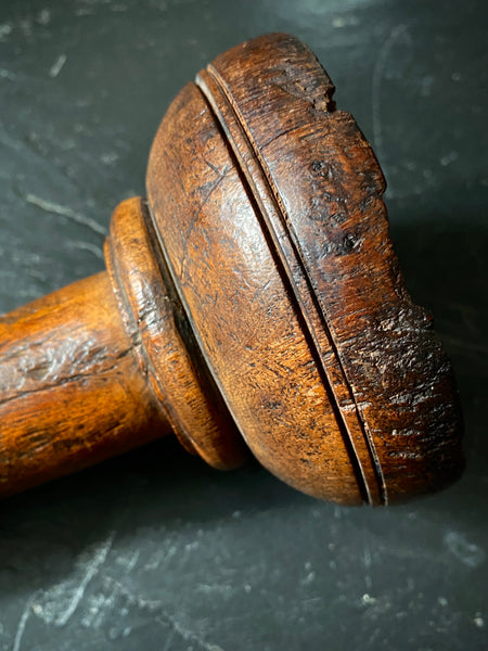 Rare Large Antique Late 17th - Early 18th Century Carved Walnut Ecclesiastical Stamp - Source Vintage