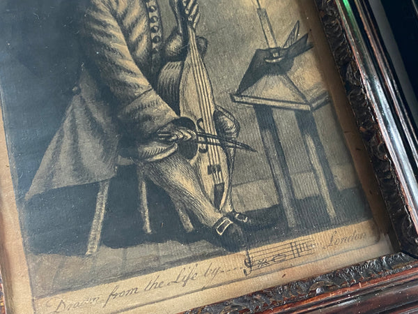 Rare Pair Original Antique 18th Century Drawings By Notable Early Slave Abolitionist ‘Granville Sharp’ - Source Vintage