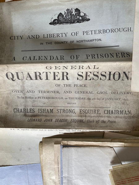 Curious Antique Victorian Collection Of Police Archives Inc. Police, Witness & Judicial Statements - Source Vintage