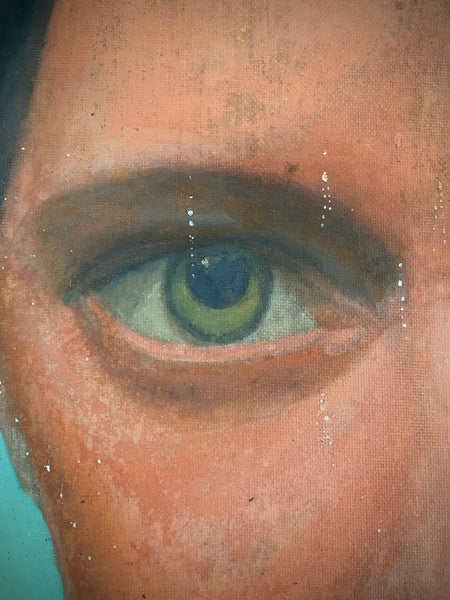 *RESERVED* Vintage Oil On Canvas Portrait Art School Painting