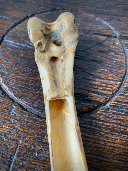 Antique Early 19th Century Named & Dated 1824 Folk Art Bone Apple Corer Love Token - Source Vintage