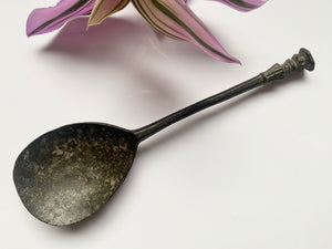 Rare James I Latten Seal Top Spoon With Maker's Mark