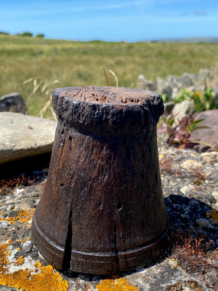Rare Early Antique Irish Treen Beaker Ancient Bog Wood c.14th –17th Century