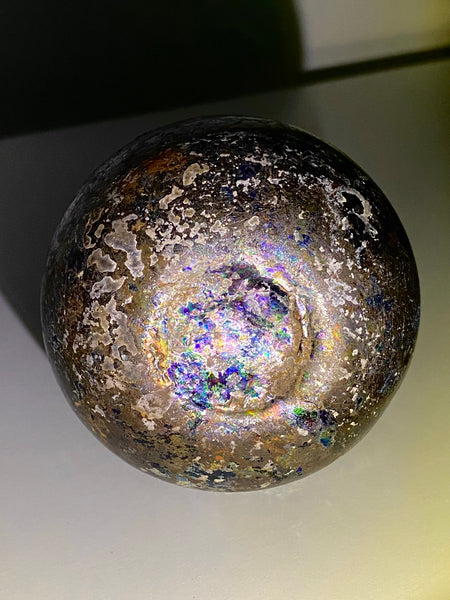 Rare Antique Iridescent Small Glass Onion Bottle - Source Vintage