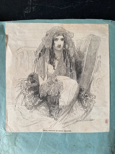 **RESERVED FOR CARSTEN** Antique Framed 19th Century Mourning Watercolour Signed & Dated 1872 + Associated Ephemera