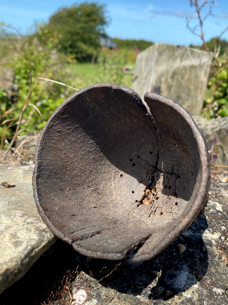 Rare Early Antique Irish Treen Beaker Ancient Bog Wood c.14th –17th Century