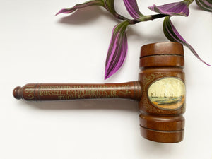 Rare 19th Century Presentation Boat Builders Mallet To The Celebrated Author William Clark Russell