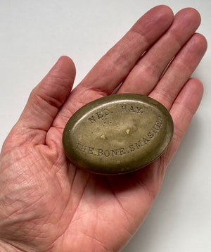 Antique 19th Century Brass Snuff Box Named ‘Ned Hay’ The Bone Smasher