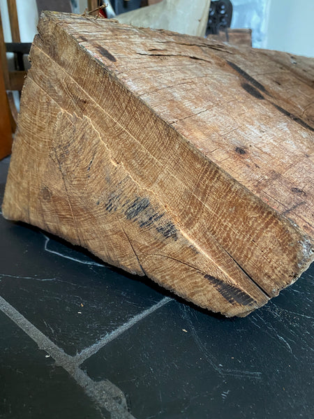 Rare Salvaged Antique 17th Century Solid Oak Inglenook Beam With Vast Collection Of Apotropaic Taper Burns