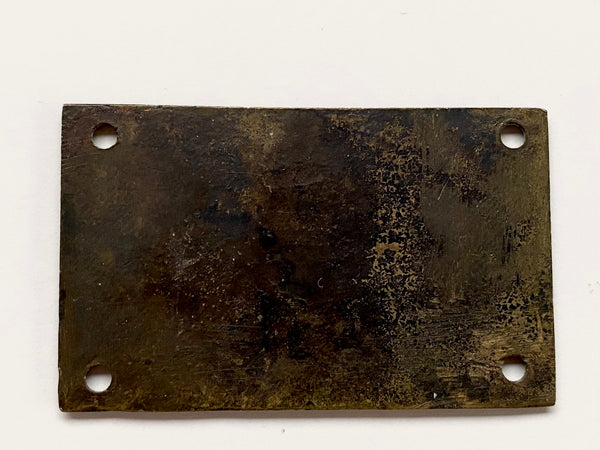 Curious Antique Victorian Brass Plaque Dedicated To A Yew Tree Blown Down By Storm Tempest 1842 - Source Vintage