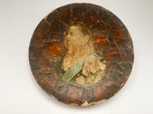 Unusual 19th Century Folk Art Queen Victoria Jubilee Souvenir Made From Papier Mache & Stamps