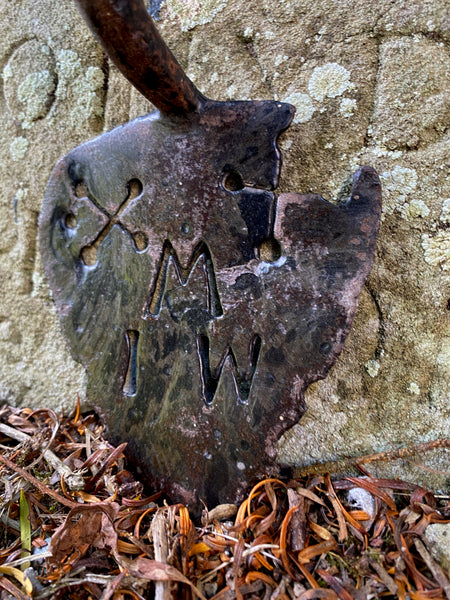 Rare 18th Century Door Handle Dated 1730, Initialled, With Protection Marks - Source Vintage