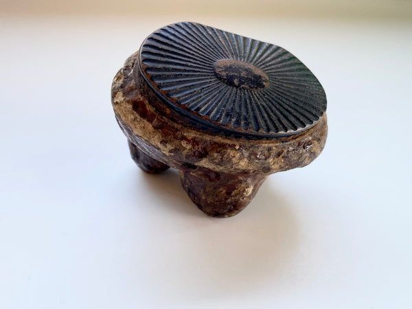 Antique 19th Century Victorian Novelty Papier Mache Snuff Box In The Form Of A Turd - Source Vintage