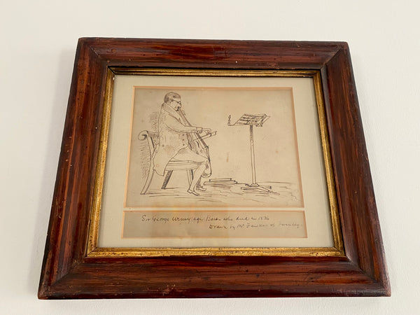 Rare Antique 18th-19th Century Drawing Of Sir George Armytage By Walter Fawkes A Descendant Of Guy Fawkes - Source Vintage