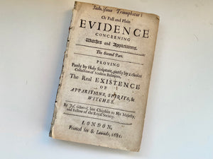 Antique Witchcraft Book Containing Plain Evidence Of Witches & Apparitions 1681
