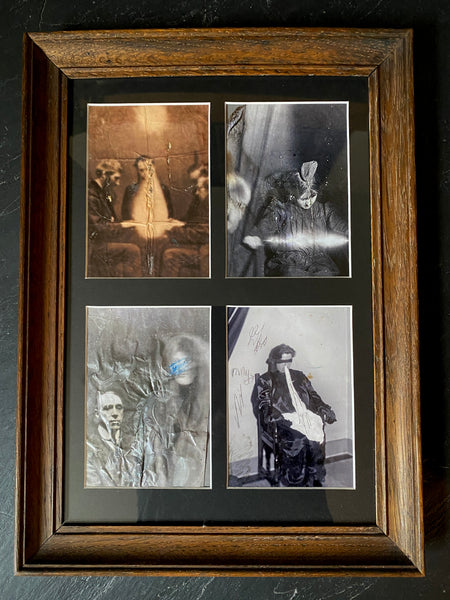 Framed Archival Photograph Display Documenting Physical Mediumship & Ectoplasm Phenomena