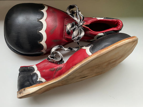 Pair Of Vintage Leather Retired Clown Shoes c.1970’s