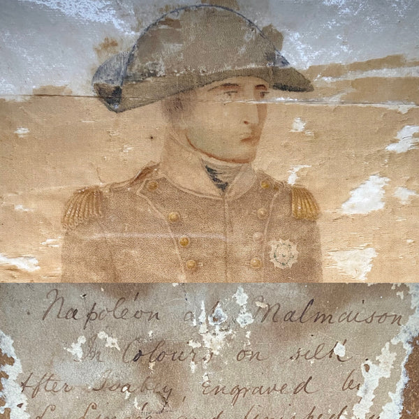 Rare Early 19th Century Engraver’s Proof Of Napoleon At Malmaison On Silk, After Jean-Baptiste Isabey, Engraved By Charles-Louis Lingée And Finished By Richard Cooper c. 1802–1804 - Source Vintage
