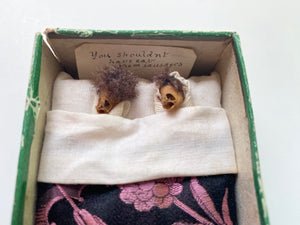 *RESERVED* Antique Creepy Folk Art Gift & Letter  Of Provenance Dated 1905