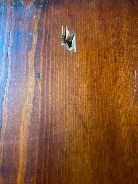 A Door Panel With Bullet Holes & Police Forensic Evidence Markers Recovered From A Crime Scene - Source Vintage