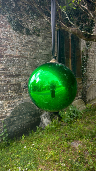 Rare Large British Example Of An Antique 19th Century Mercury Lined Witches Ball - Source Vintage