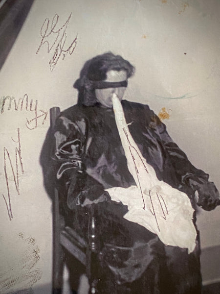 Framed Archival Photograph Display Documenting Physical Mediumship & Ectoplasm Phenomena