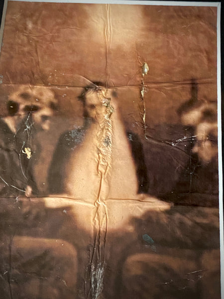 Framed Archival Photograph Display Documenting Physical Mediumship & Ectoplasm Phenomena